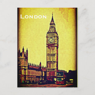Vintage London Travel Tourism Briefkaart