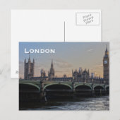 Vintage London Travel Tourism Briefkaart (Voorkant / Achterkant)