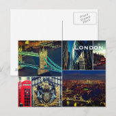 Vintage London Travel Tourism Briefkaart (Voorkant / Achterkant)