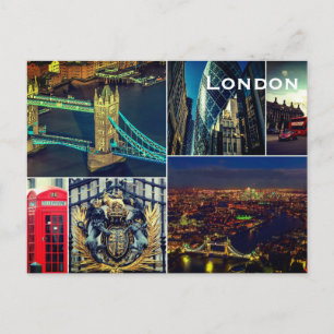 Vintage London Travel Tourism Briefkaart