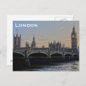 Vintage London Travel Tourism Briefkaart (Voorkant / Achterkant)