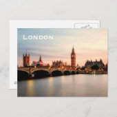 Vintage London Travel Tourism Briefkaart (Voorkant / Achterkant)