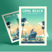 Vintage Long Beach Briefkaart