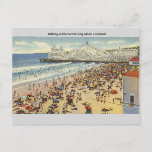 Vintage Long Beach California Briefkaart