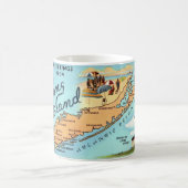 Vintage Long Island kaart mok (Center)