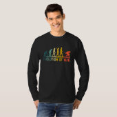 Vintage Longboard Longboarden Evolutie Man T-shirt (Voorkant volledig)