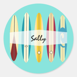 Vintage Longboards Ronde Sticker