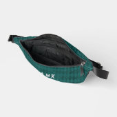 Vintage Look Teal Harlekijn Monogram Heuptasje (Open)
