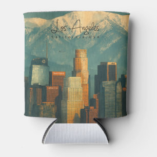 Vintage Los Angeles Aquarel Retro Californië Blikjeskoeler