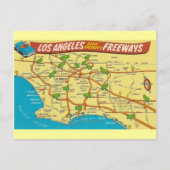 Vintage Los Angeles Briefkaart (Voorkant)