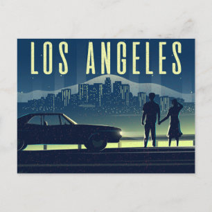 Vintage Los Angeles California Cityscape Briefkaart