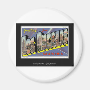 Vintage Los Angeles California Oud Magneet