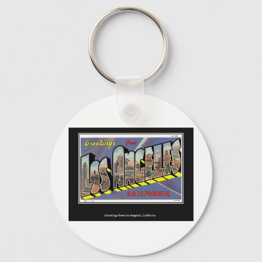 Vintage Los Angeles California  Sleutelhanger (Voorkant)