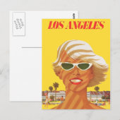 Vintage Los Angeles California Trave Briefkaart (Voorkant / Achterkant)