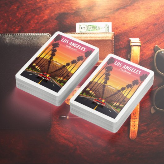 Vintage Los Angeles Californië Pokerkaarten