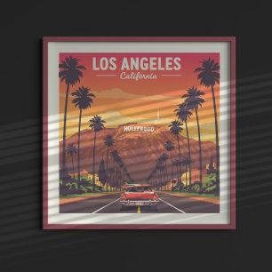 Vintage Los Angeles Californië Poster