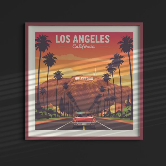 Vintage Los Angeles Californië Poster