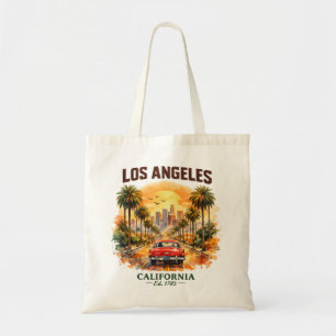 Vintage Los Angeles Californië Retro Zonsondergang Tote Bag