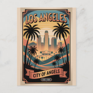 Vintage Los Angeles Californië Stad der Engelen Briefkaart