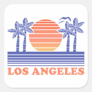 Vintage Los Angeles Californië Vierkante Sticker