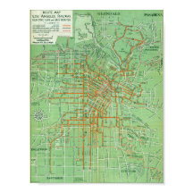 Vintage Los Angeles kaartposter 1935