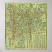 Vintage Los Angeles Map Poster 1920 (Voorkant)