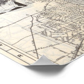 Vintage Los Angeles Map Poster 1942 (Hoek)