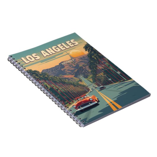 Vintage Los Angeles Notitieboek (Rechterzijde)
