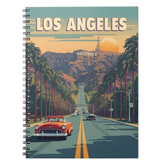 Vintage Los Angeles Notitieboek (Voorkant)