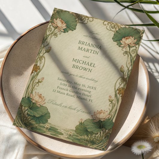 Vintage Lotus Botanisch Kaart