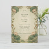 Vintage Lotus Botanisch Kaart (Staand voorkant)