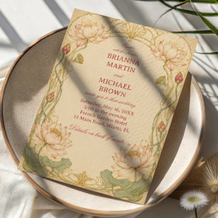 Vintage Lotus Botanische Romantiek Kaart
