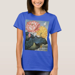 Vintage Lotusbloemen, De Heilige Egyptische Boon T-shirt