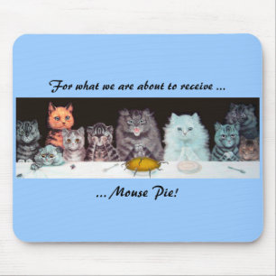 Vintage Louis Wain Cats Thanksgiving Mousepad Muismat