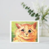 Vintage Louis Wain Smiling Cat Briefkaart (Staand voorkant)