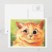 Vintage Louis Wain Smiling Cat Briefkaart (Voorkant / Achterkant)
