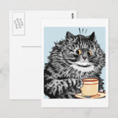 Vintage Louis Wain Teacup Cat Art Briefkaart (Voorkant / Achterkant)
