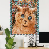 Vintage Louis Wain Wallpaper Cat Art Poster (Thuiskantoor)