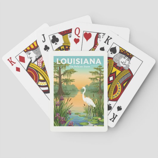 Vintage Louisiana Pokerkaarten (Achterkant)