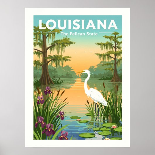 Vintage Louisiana Poster (Voorkant)