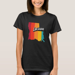 Vintage Louisiana Retro 70s Stripes Louisiana Us S T-shirt