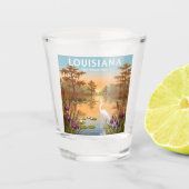Vintage Louisiana Shot Glas (Voorkant)