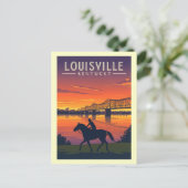 Vintage Louisville Kentucky Briefkaart (Staand voorkant)