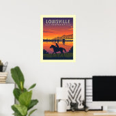 Vintage Louisville Kentucky Poster (Thuiskantoor)