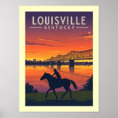 Vintage Louisville Kentucky Poster (Voorkant)