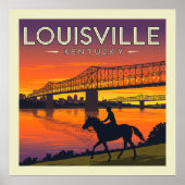 Vintage Louisville Kentucky Poster (Voorkant)