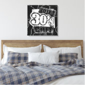 Vintage Love 30's Cafe - Wrapped Canvas Afdruk (Insitu (Slaapkamer))