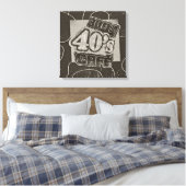 Vintage Love 40's Cafe - Wrapped Canvas Afdruk (Insitu (Slaapkamer))