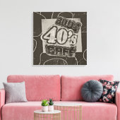 Vintage Love 40's Cafe - Wrapped Canvas Afdruk (Insitu (Woonkamer))