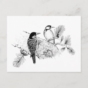 Vintage Love Birds Trouwkaart Save The Date Uitnodiging Briefkaart